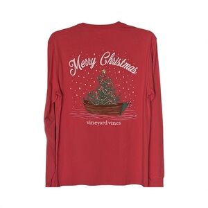 Vineyard Vines Festive Red Christmas Tree Shirt